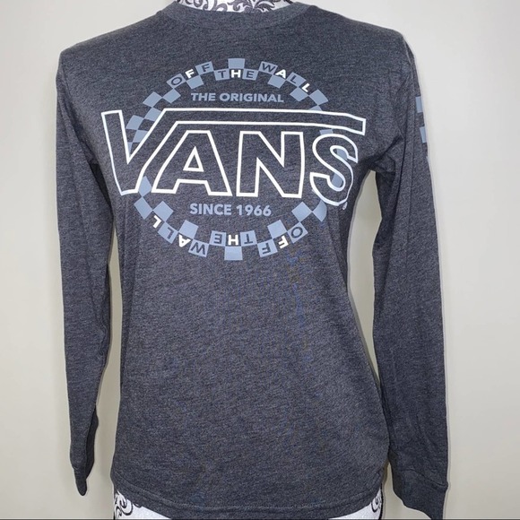 Gray Long Sleeve VANS T-shirt Graphic Tee* - Picture 1 of 6